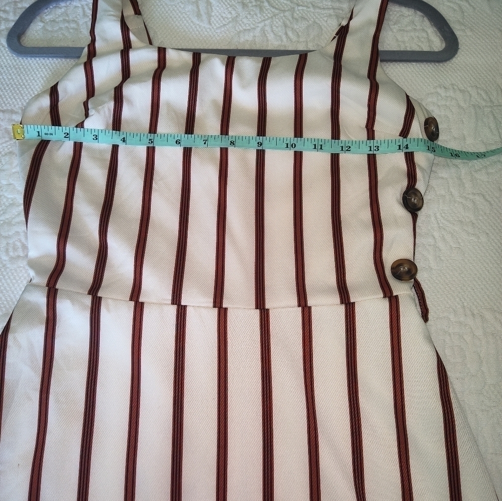 Papaya maxi dress with vertical brown lines size S - Picture 7 of 9